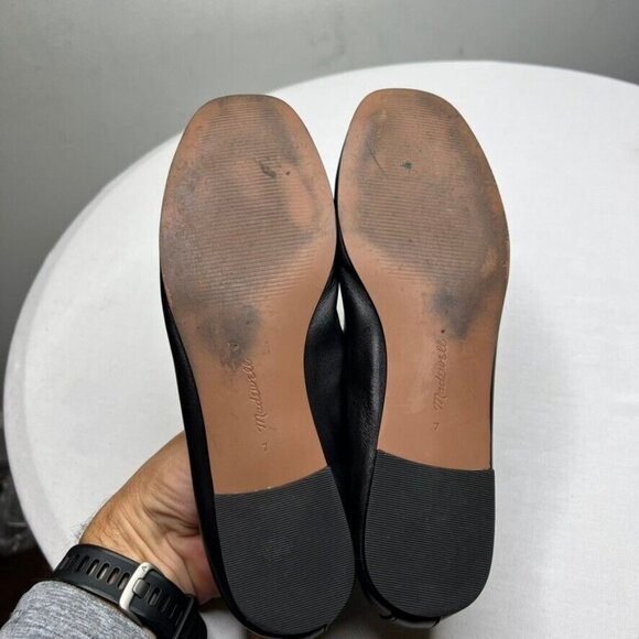 Madewell $98 The Greta Ballet Flat in Black Size 7 NN044 Leather D - Picture 11 of 11